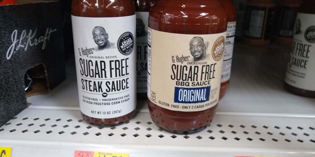 G. Hughes Sugar Free BBQ Sauce is great for keto product at Walmart